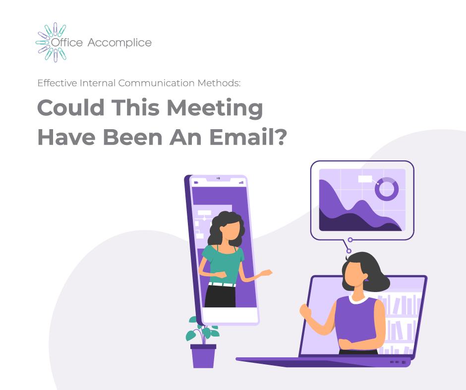 Professionals communicating over video conference